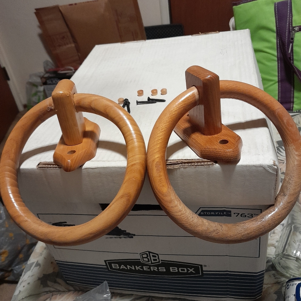 Wooden Towel Holders For Bathroom. New W/O Packaging.
